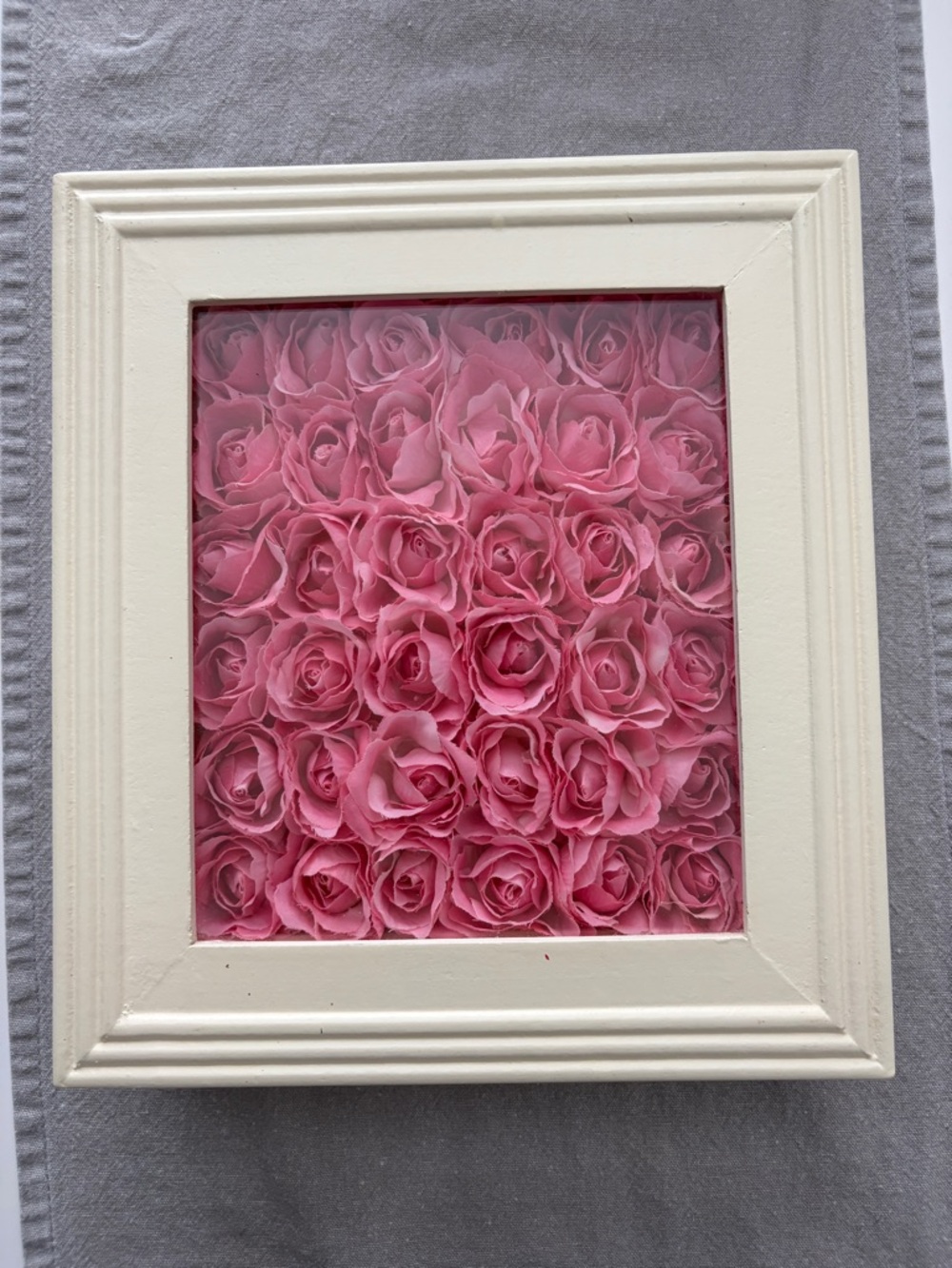 Shabby Chic Rose Wall Shadow Box